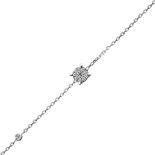 Brățară din aur alb cu diamante de 0.22 ct