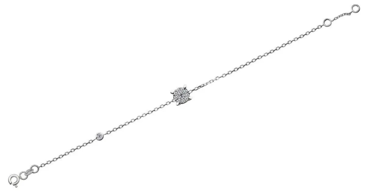 Brățară din aur alb cu diamante de 0.22 ct