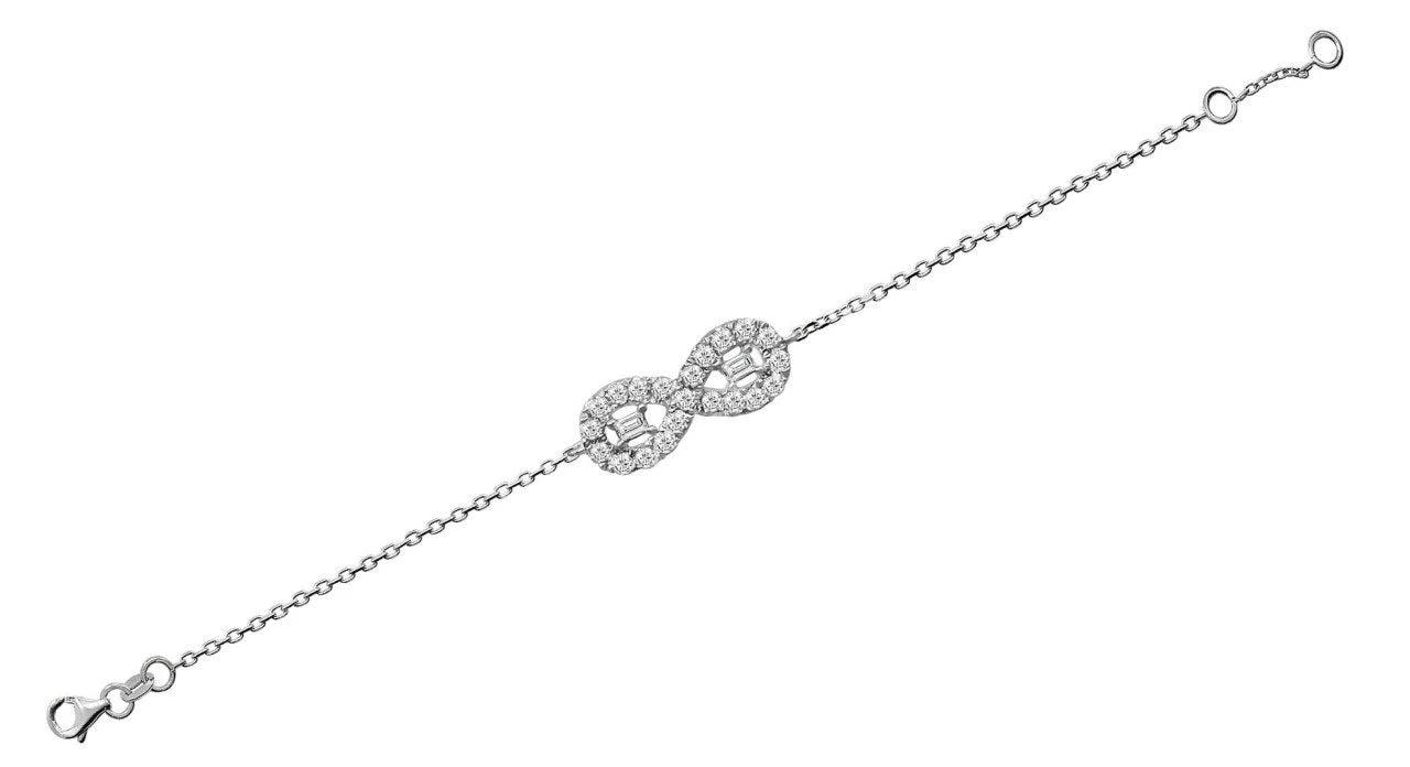 Brățară din aur Infinity cu diamante de 0.30 ct